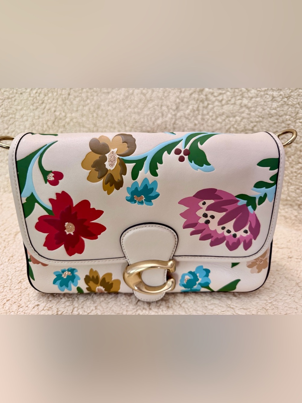 Coach Soft Tabby Shoulder Bag
With Floral Bouquet Print
